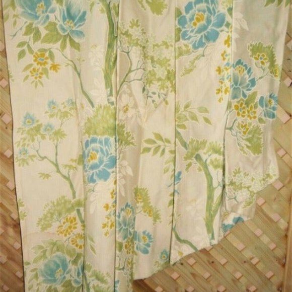 Vtg JC Penney Custom Drapes 7 Pcs 100 x 84 Peony - Picture 3 of 8
